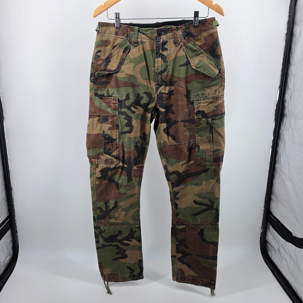 Polo Ralph Lauren Surplus Div Camo Cargo Pants Mens 31/30 Woodland Camouflage